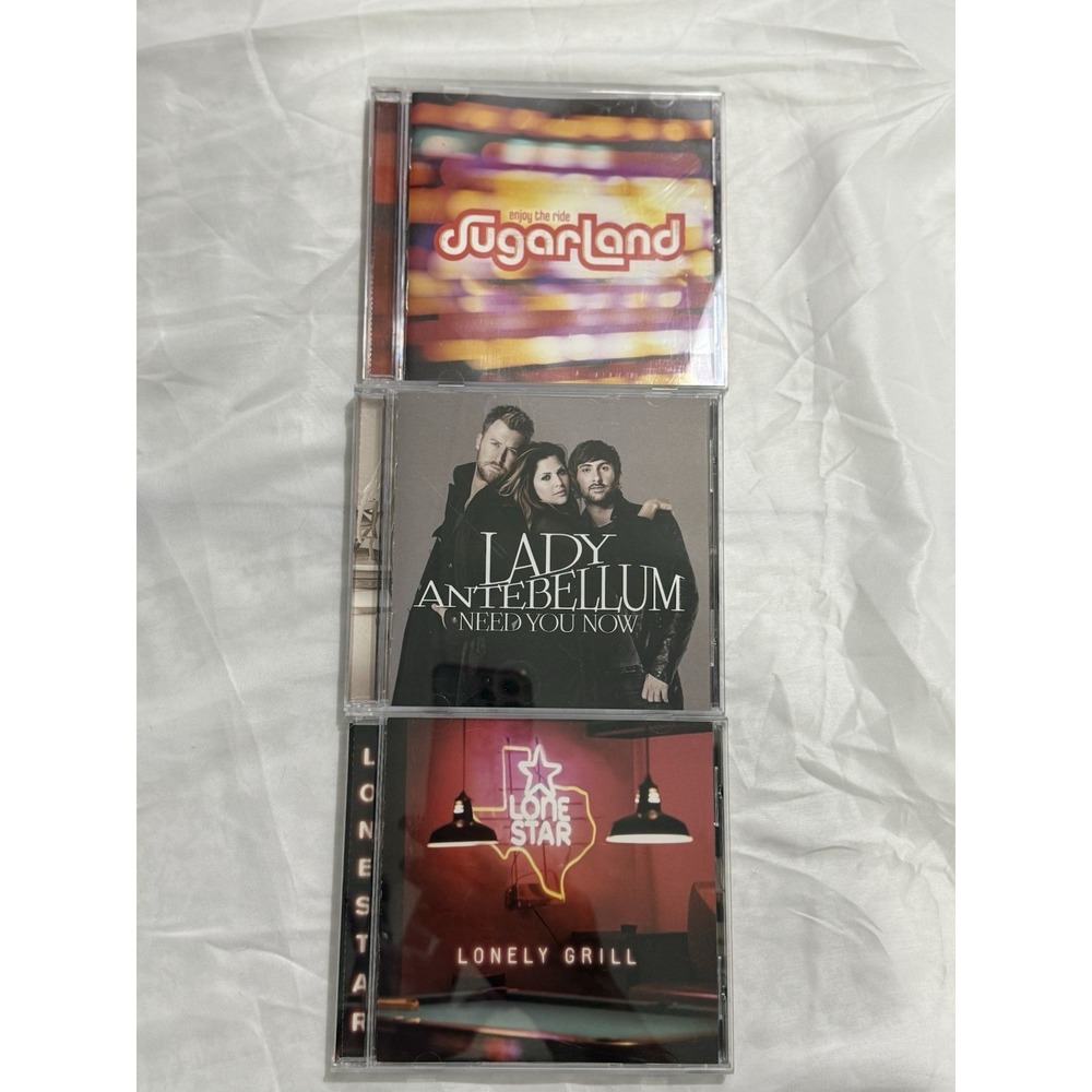 LOT OF 3 CD'S COUNTRY SUGARLAND, LADY ANTEBELLUM, LONELY GRILL